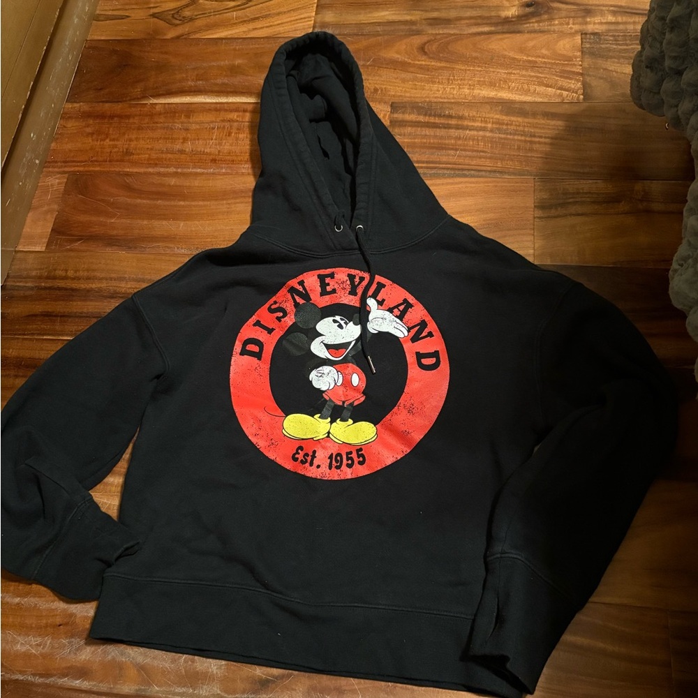 Disneyland Mickey Mouse Hoodie Medium | Est. 1955 Black Pullover